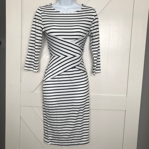 White striped midi dress - Picture 5 of 6